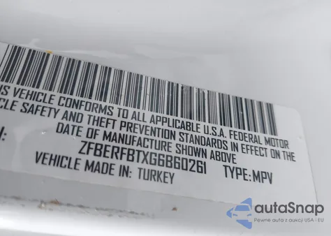 2016 Ram Promaster City Tradesman Slt z USA, uszkodzony, nr VIN ZFBERFBTXG6B60261